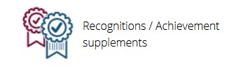 Application Recognitions/Achievement supplements