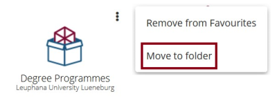 adding a favourite to a folder