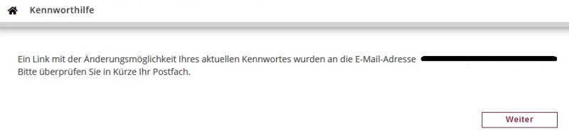reset password