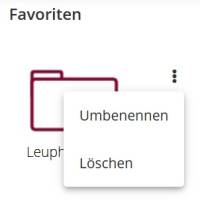Ordner umbenennen oder löschen