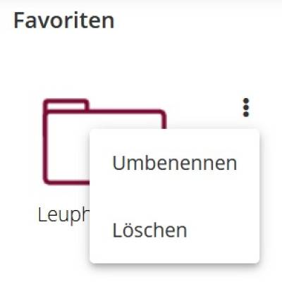 Ordner umbenennen oder löschen