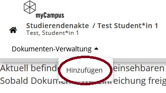 Dokument hinzufügen