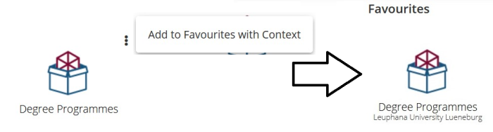 set a favourite with context